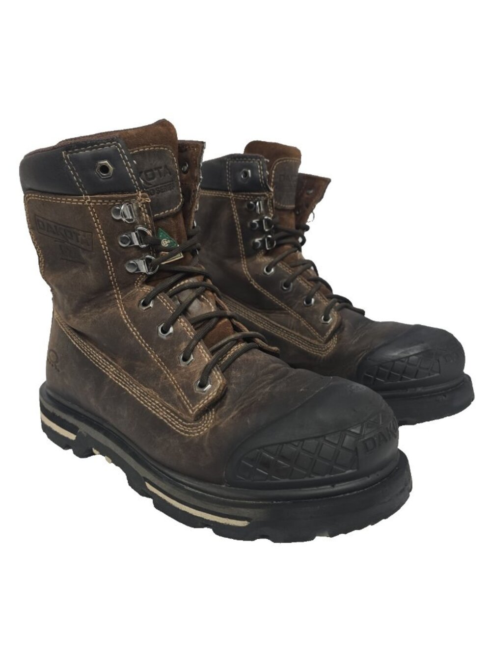 Dakota Men's 529 8" Steel Toe Steel Plate Injected Welt Work Boot Brown Size 9M